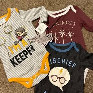 NWT 3 pack Harry Potter onesie long sleeve